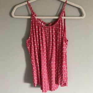 Banana Republic Red Floral String Tank Top
